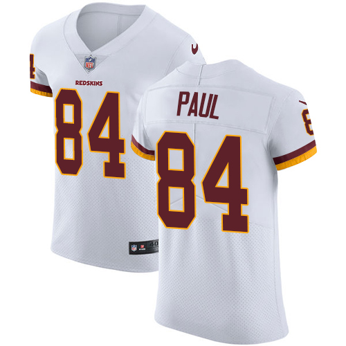 Nike Redskins #84 Niles Paul White Men's Stitched NFL Vapor Untouchable Elite Jersey - Click Image to Close